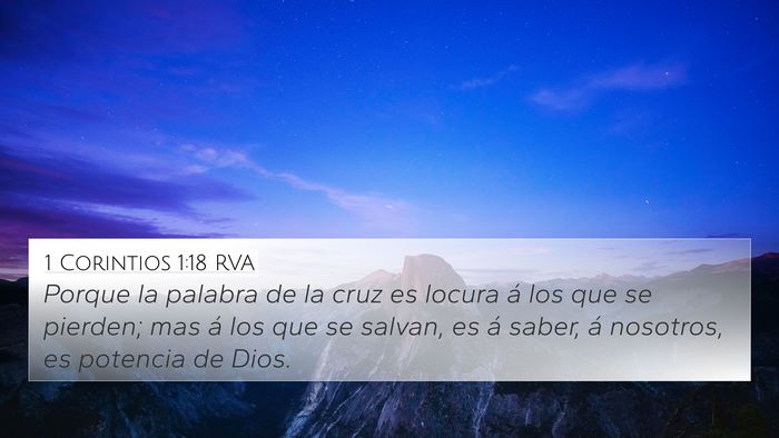 1 Corintios 1:18 RVA Bible Verse Image