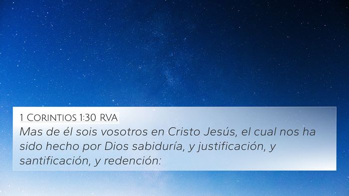 1 Corintios 1:30 RVA Bible Verse Image