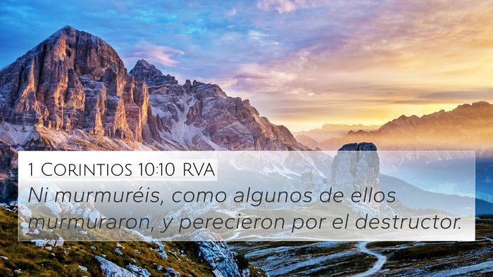 1 Corintios 10:10 RVA Bible Verse Image