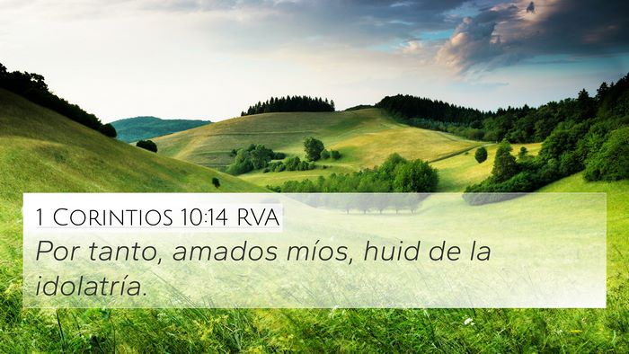 1 Corintios 10:14 RVA Bible Verse Image