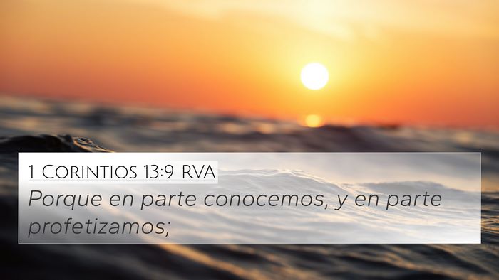 1 Corintios 13:9 RVA Bible Verse Image