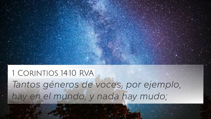 1 Corintios 14:10 RVA 4K Wallpaper - Tantos géneros de voces, por ejemplo, hay en el - 4K Wallpaper Bible Verse