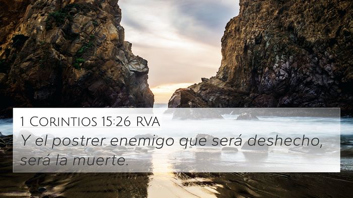 1 Corintios 15:26 RVA Bible Verse Image