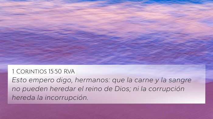 1 Corintios 15:50 RVA Bible Verse Image
