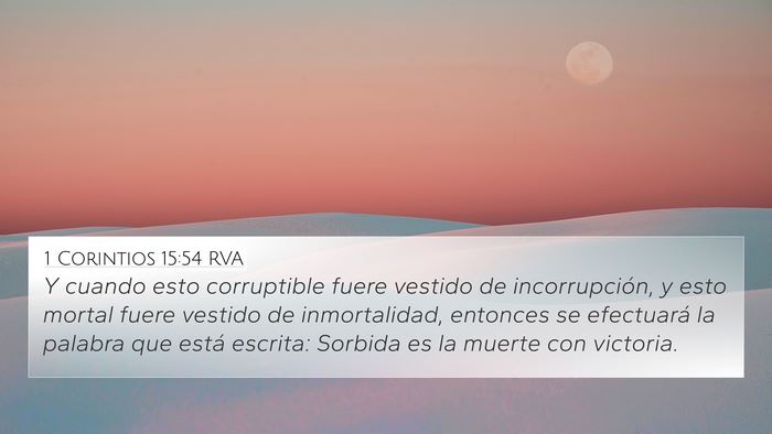 1 Corintios 15:54 RVA Bible Verse Image