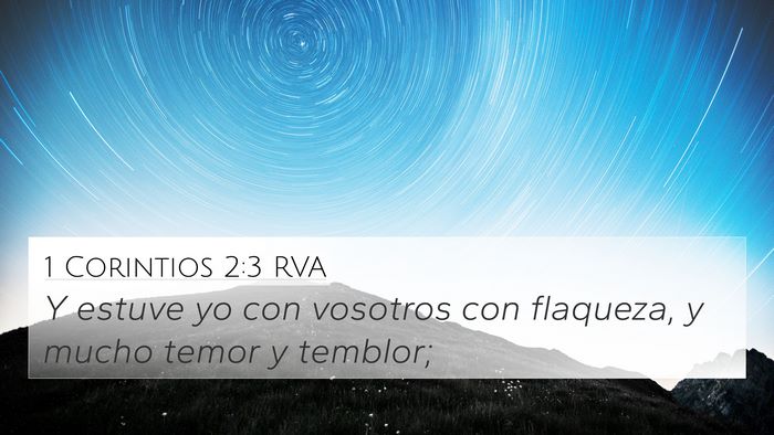 1 Corintios 2:3 RVA Bible Verse Image