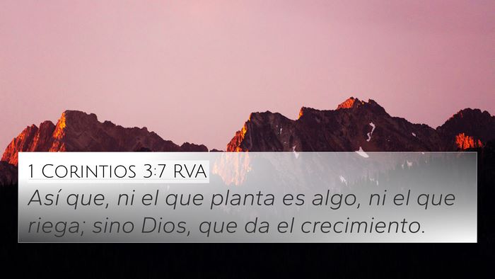 1 Corintios 3:7 RVA Bible Verse Image