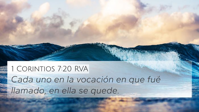 1 Corintios 7:20 RVA Bible Verse Image