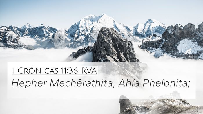 1 Crónicas 11:36 RVA 4K Wallpaper - Hepher Mechêrathita, Ahía - 4K Wallpaper Bible Verse