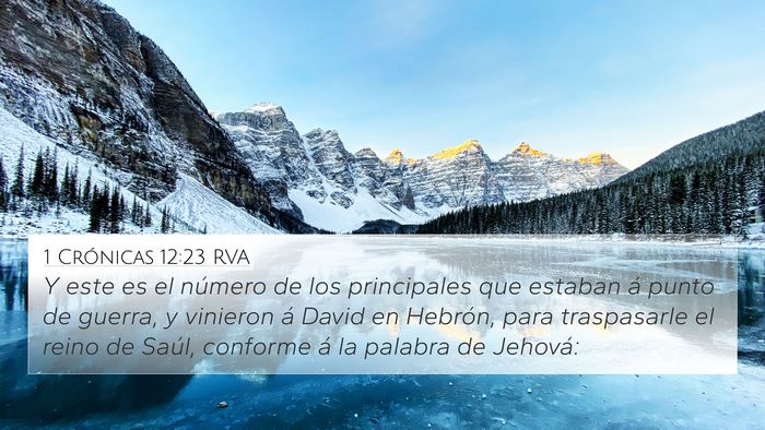1 Crónicas 12:23 RVA Bible Verse Image