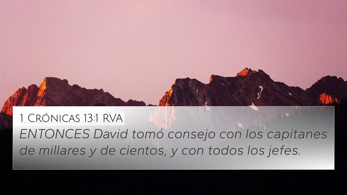 1 Crónicas 13:1 RVA Bible Verse Image