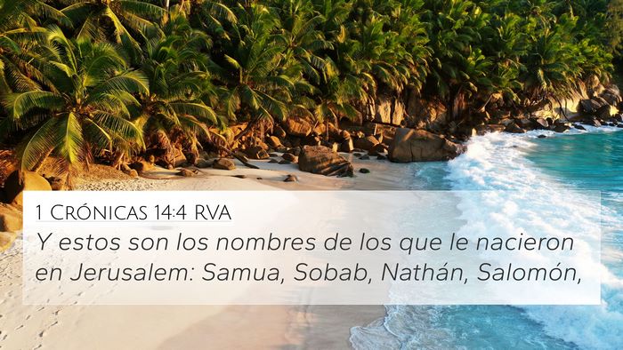 1 Crónicas 14:4 RVA Bible Verse Image