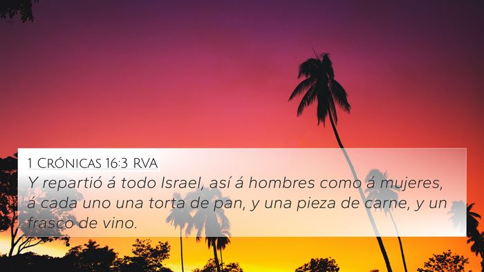 1 Crónicas 16:3 RVA Bible Verse Image