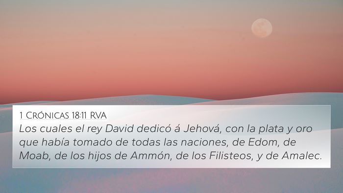 1 Crónicas 18:11 RVA Bible Verse Image