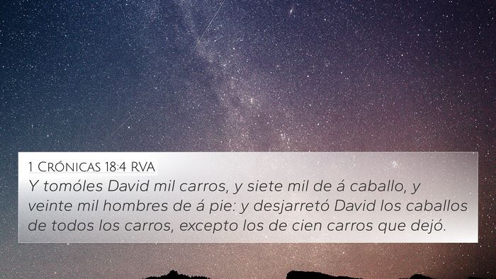 1 Crónicas 18:4 RVA Bible Verse Image