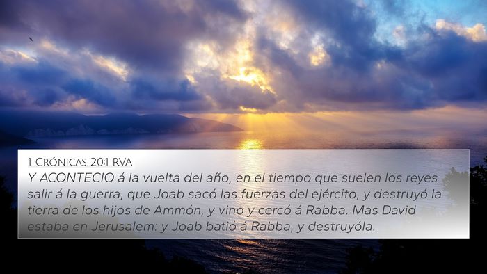 1 Crónicas 20:1 RVA Bible Verse Image