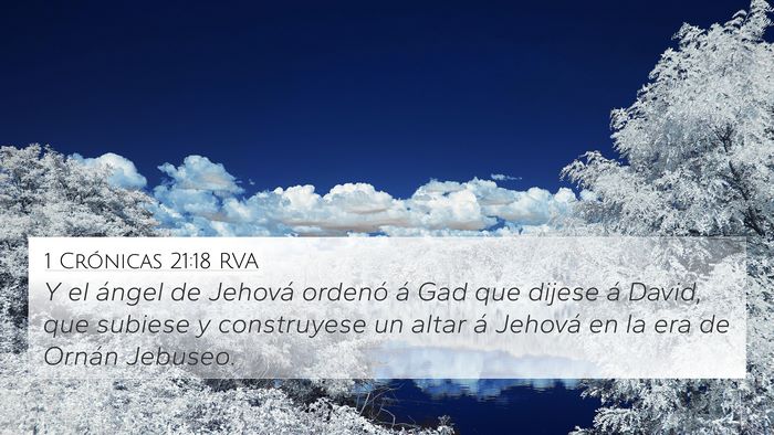 1 Crónicas 21:18 RVA Bible Verse Image