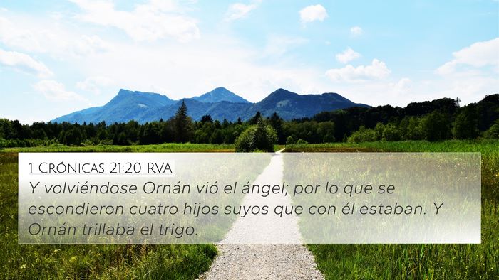 1 Crónicas 21:20 RVA Bible Verse Image