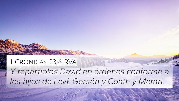 1 Crónicas 23:6 RVA Bible Verse Image