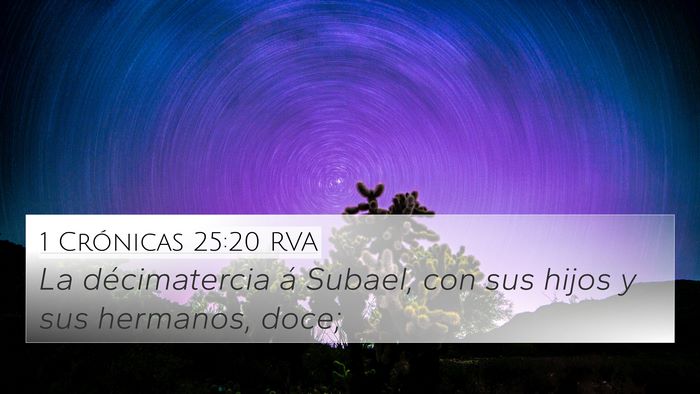 1 Crónicas 25:20 RVA Bible Verse Image