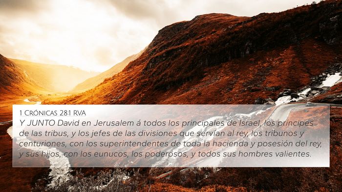 1 Crónicas 28:1 RVA Bible Verse Image