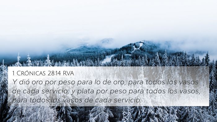 1 Crónicas 28:14 RVA Bible Verse Image