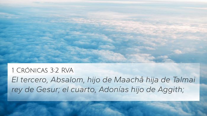 1 Crónicas 3:2 RVA Bible Verse Image