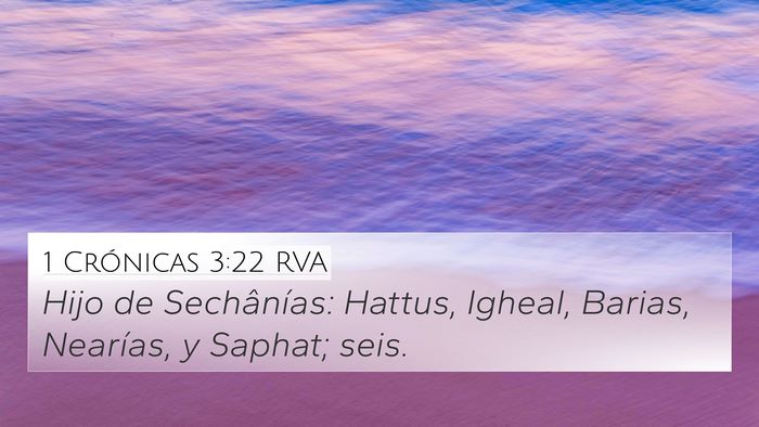 1 Crónicas 3:22 RVA Bible Verse Image
