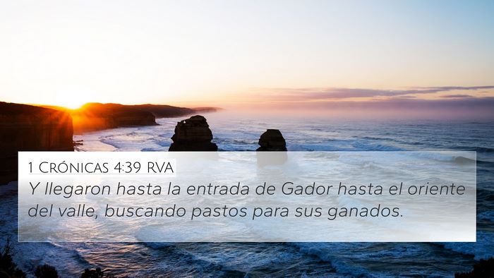 1 Crónicas 4:39 RVA Bible Verse Image