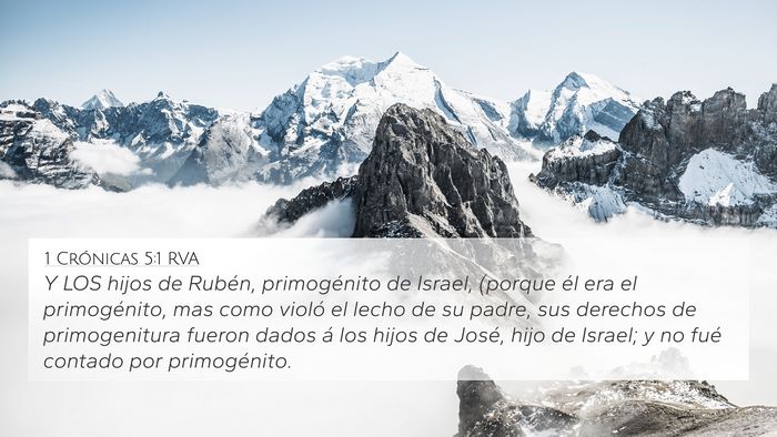 1 Crónicas 5:1 RVA Bible Verse Image