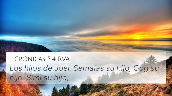 1 Crónicas 5:4 RVA Bible Verse Image