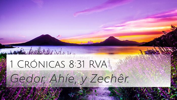 1 Crónicas 8:31 RVA Bible Verse Image