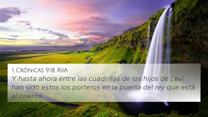 1 Crónicas 9:18 RVA Bible Verse Image