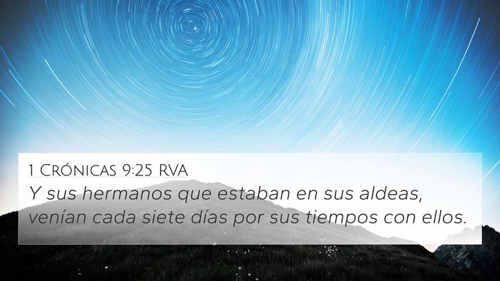 1 Crónicas 9:25 RVA Bible Verse Image
