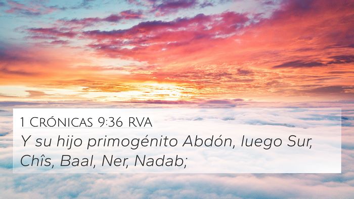 1 Crónicas 9:36 RVA Bible Verse Image