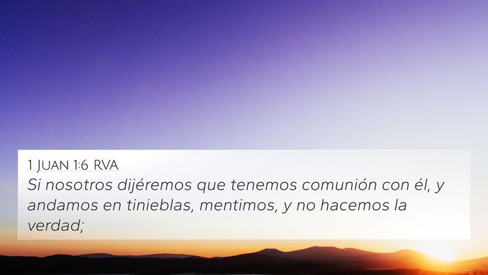 1 Juan 1:6 RVA Bible Verse Image