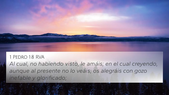 1 Pedro 1:8 RVA Bible Verse Image