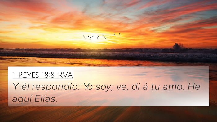 1 Reyes 18:8 RVA 4K Wallpaper - Y él respondió: Yo soy; ve, di á tu amo: He - 4K Wallpaper Bible Verse