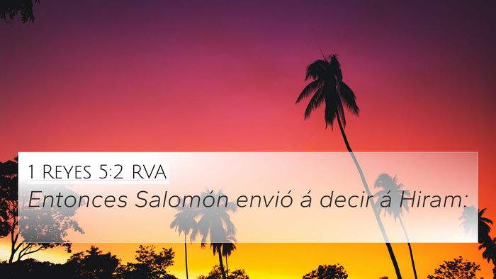 1 Reyes 5:2 RVA 4K Wallpaper - Entonces Salomón envió á decir á - 4K Wallpaper Bible Verse