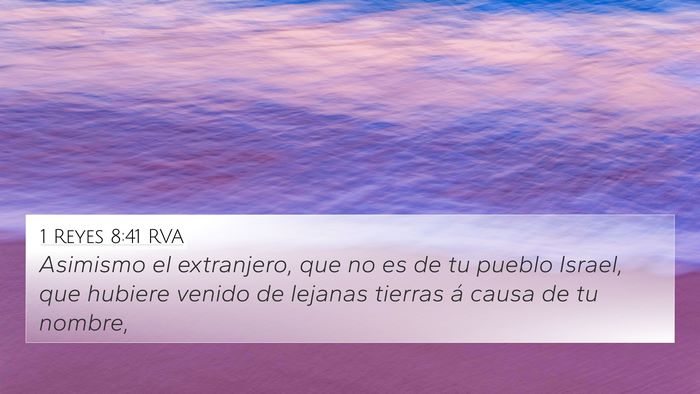 1 Reyes 8:41 RVA Bible Verse Image