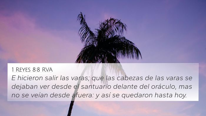 1 Reyes 8:8 RVA Bible Verse Image