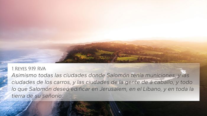 1 Reyes 9:19 RVA Bible Verse Image