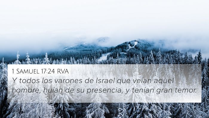 1 Samuel 17:24 RVA 4K Wallpaper - Y todos los varones de Israel que veían aquel - 4K Wallpaper Bible Verse