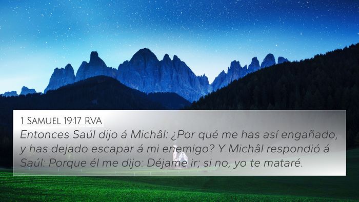1 Samuel 19:17 RVA Bible Verse Image