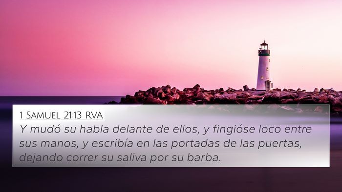 1 Samuel 21:13 RVA Bible Verse Image