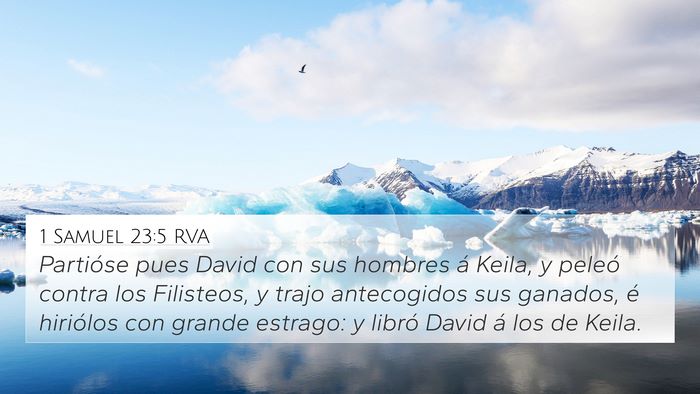 1 Samuel 23:5 RVA 4K Wallpaper - Partióse pues David con sus hombres á Keila, y - 4K Wallpaper Bible Verse