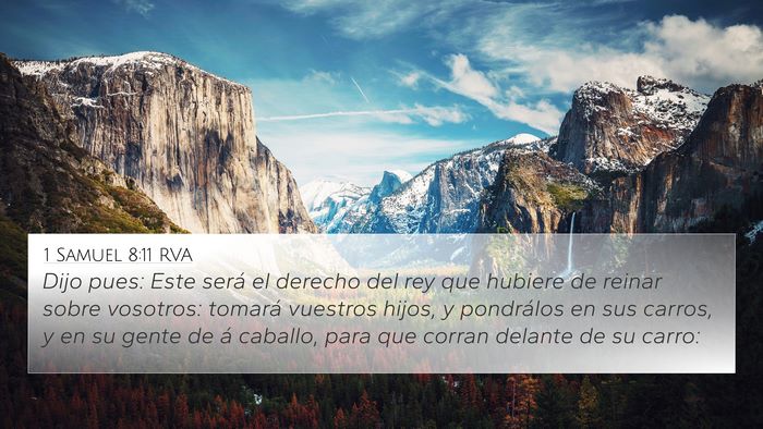 1 Samuel 8:11 RVA Bible Verse Image