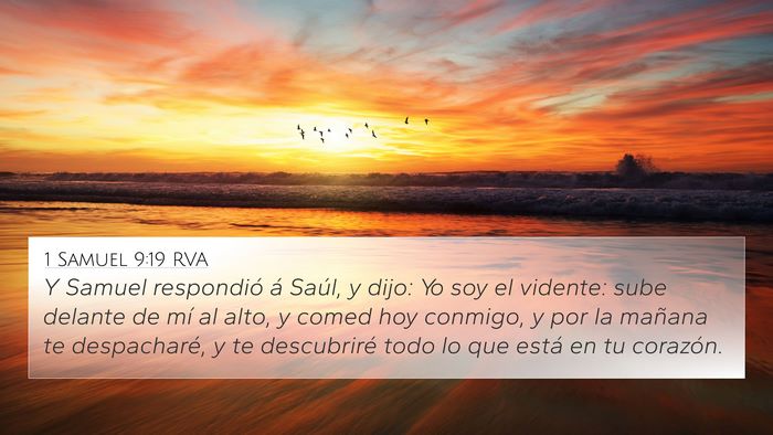 1 Samuel 9:19 RVA 4K Wallpaper - Y Samuel respondió á Saúl, y dijo: Yo soy el - 4K Wallpaper Bible Verse