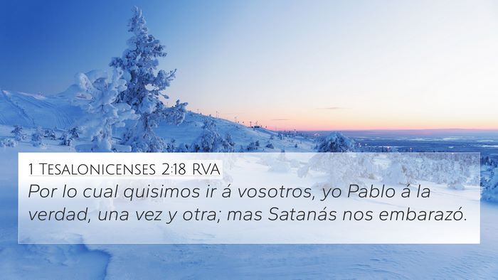 1 Tesalonicenses 2:18 RVA Bible Verse Image