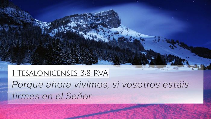 1 Tesalonicenses 3:8 RVA Bible Verse Image